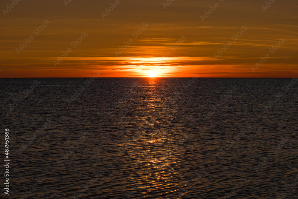 Dazzling sunrise over the Mediterranean Sea