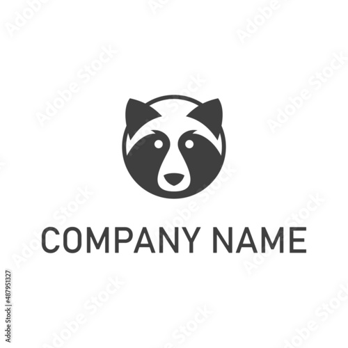 weasel Animal Head logo design vector template