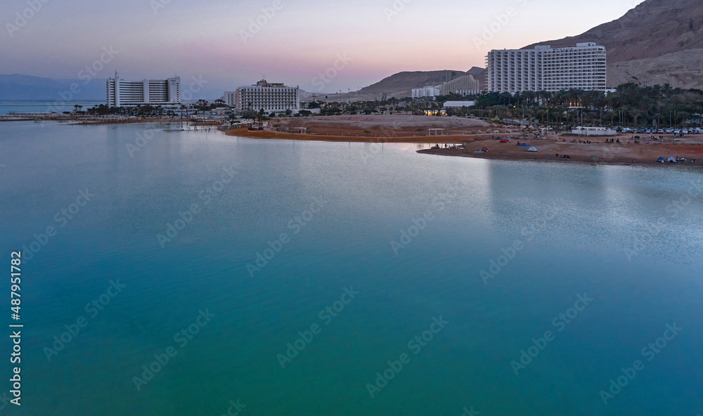 Aуrial view on the  resort area at the Dead Sea, Israel