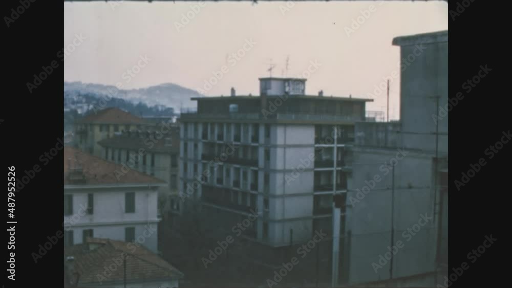 Italy 1963, Sanremo aerial panorama Italy 1963, Sanremo aerial panorama