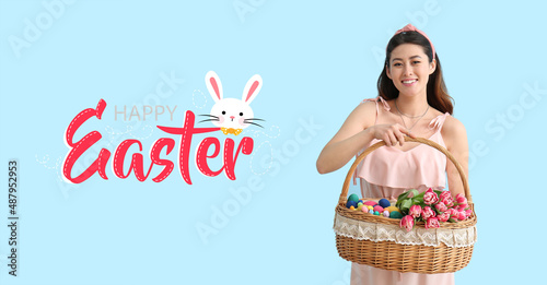 Easter greeting card with b...