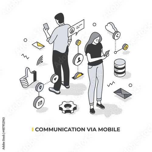 Communication via Mobile Isometric Scene
