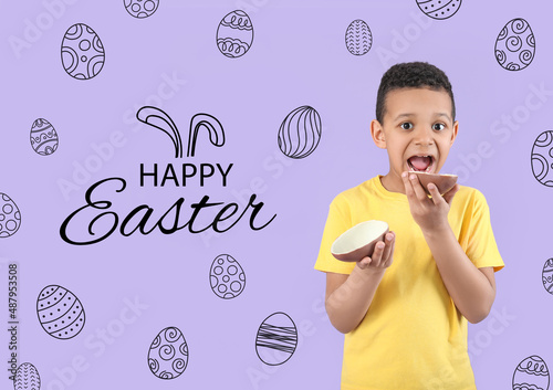 Easter greeting card with c...