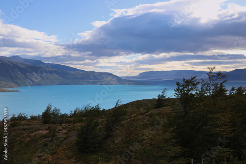 View on Torres del Paine National Park in the early morning, Chile