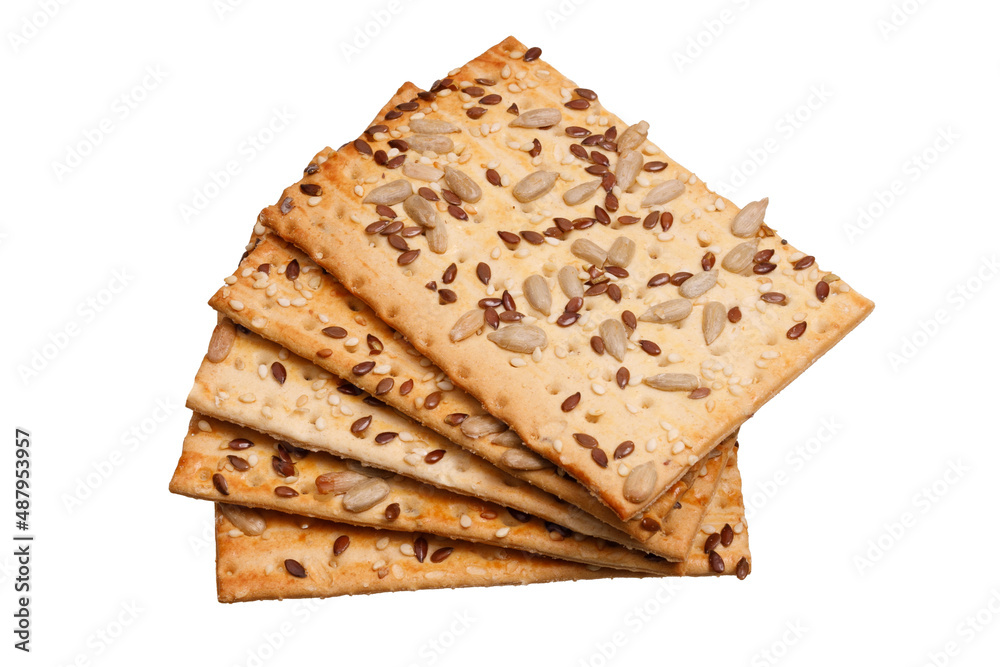 bunch of biscuits with seeds isolated on white background bunch of biscuits with seeds isolated on white background