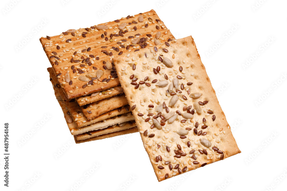 bunch of biscuits with seeds isolated on white background bunch of biscuits with seeds isolated on white background