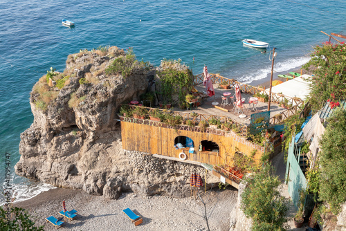 Positano, Salerno. Spiaggia di Fornillo con ristorante photo