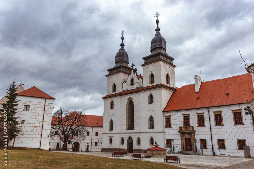 View at the Basilica of St.Procopius in Trebic - Czechia