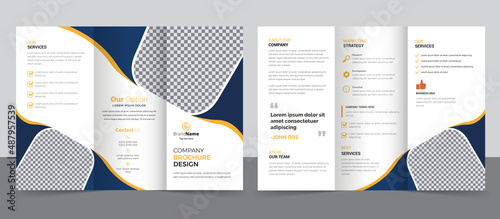 Creative corporate modern business trifold brochure template, trifold layout, a4 size brochure