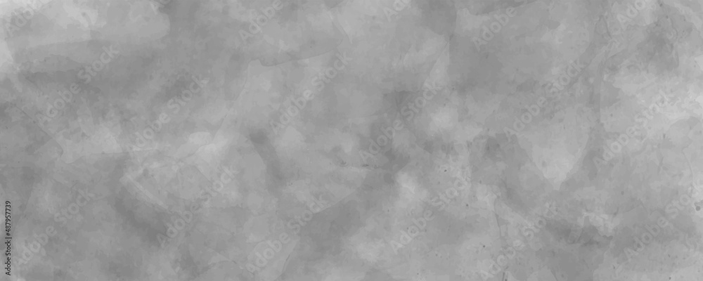 Vector watercolor art background. Hand drawn winter grey abstract vector illustration for cover, interior decor and other users. Vintage grunge texture. Clouds. Monochrome brush strokes. Empty blank.