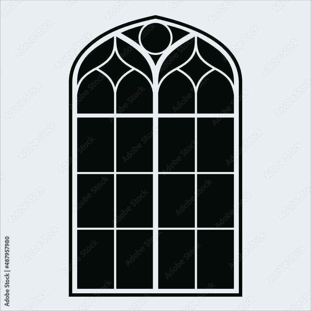 The window of an old Gothic church The window of an old Gothic church