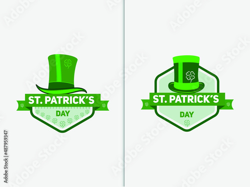 Logo design set for St. Patrick's day wtih premium vector