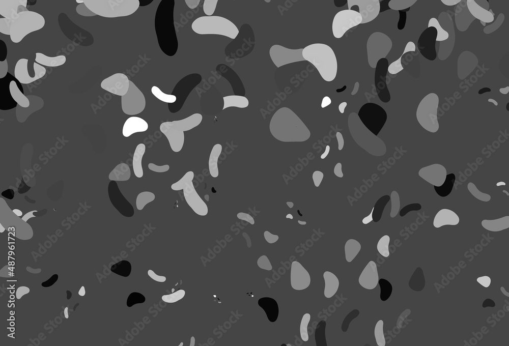 Light Silver, Gray vector background with abstract forms.