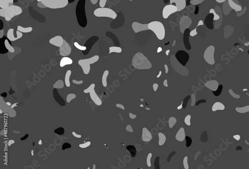 Light Silver, Gray vector background with abstract forms.