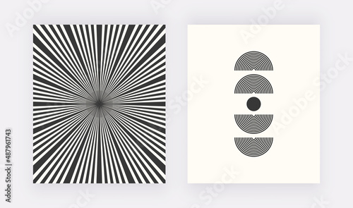 Black lines modern wall art prints