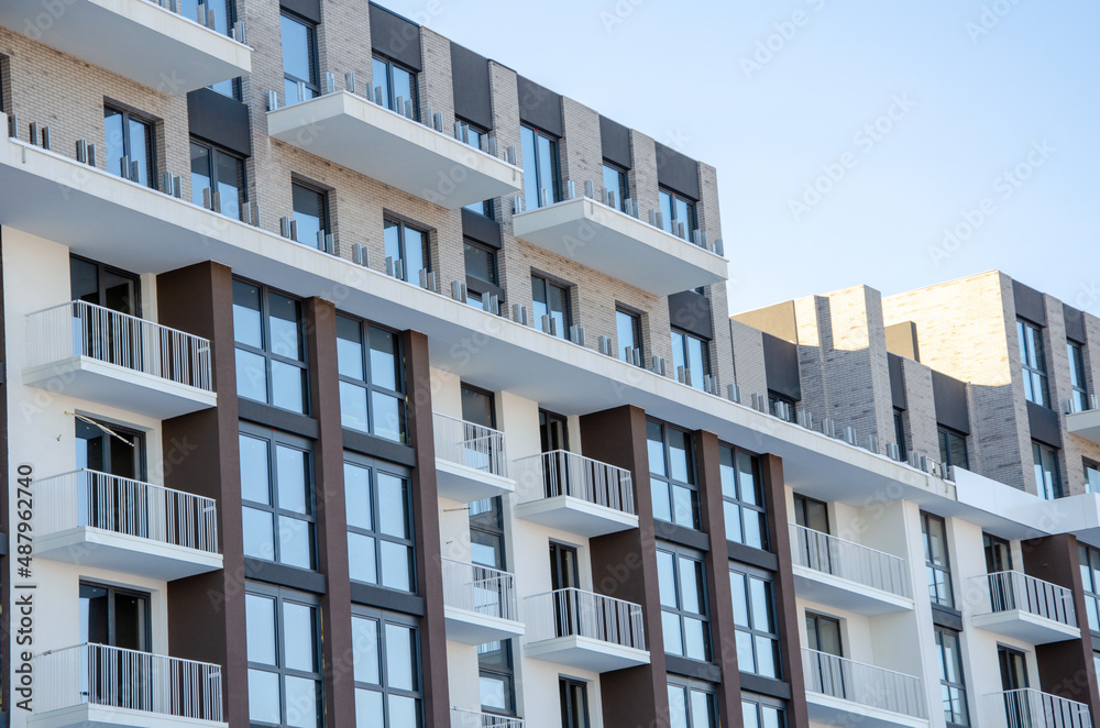 Apartment buildings background. Infrastructure and Construction images.