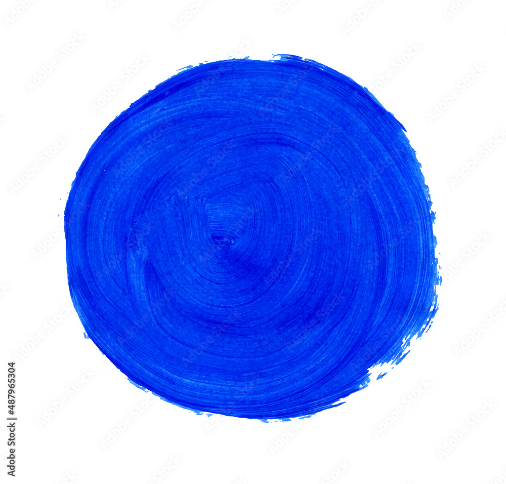 Trazo de pincel aislado sobre fondo blanco. Trazo abstracto fluido con pintura acrílica. Trazo de pincel acuarela colorido. Textura de pincel y pintura dibujada a mano. Colores azules