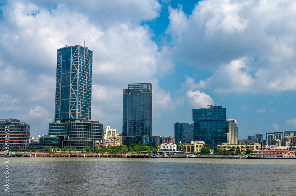 Huangpu River building in Shanghai, China Huangpu River building in Shanghai, China
