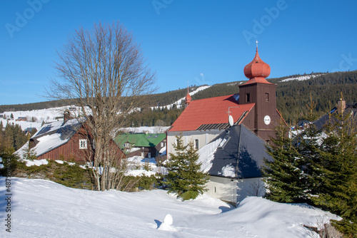 Mountain ski resort in the Czech Republic - Malá Úpa  photo