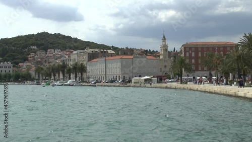 Split, Croatia. View of Marjan Hill and Church and monastery of St. Frane.