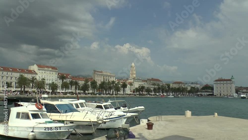 Split, Croatia. View of the city and the embankment.