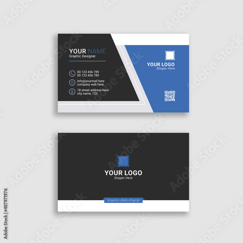 Modern business card design template vector