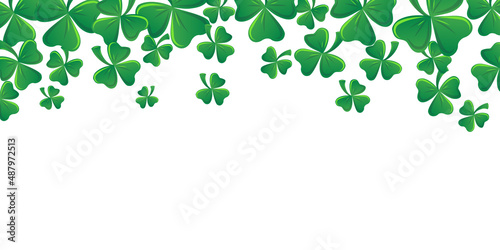 Green clovers background - St Patrick theme design banner