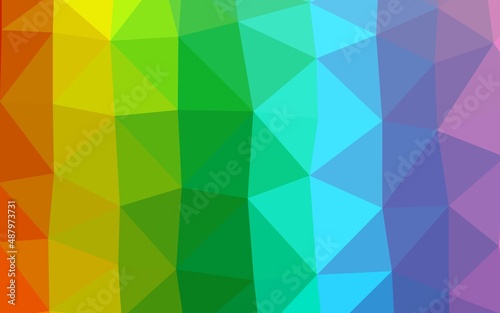 Light Multicolor, Rainbow vector abstract mosaic backdrop.