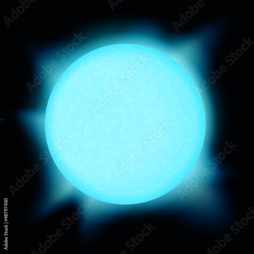 Supergiant star, vector illustration of space photo