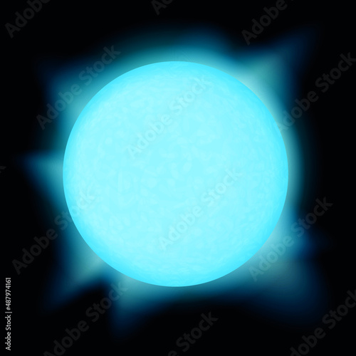 Supergiant star, vector illustration of space