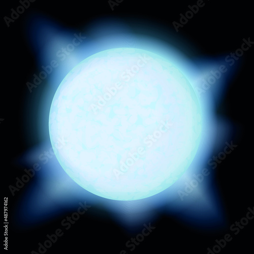 Giant star, vector illustration of space