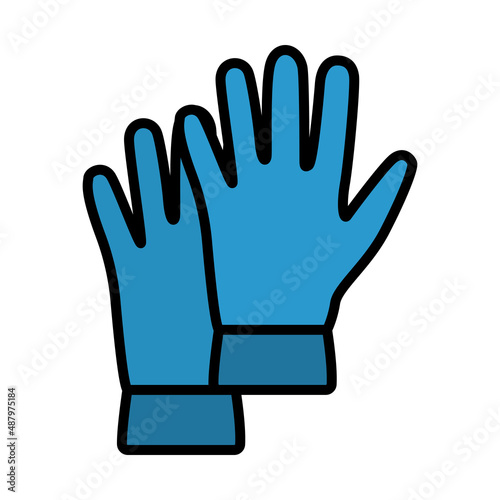 Rubber Protective Gloves Icon
