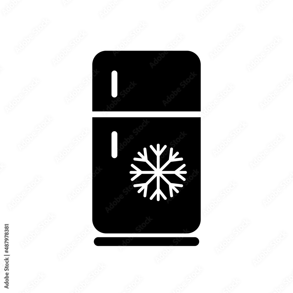 Refrigerator Icon Flat Vector Illustration Design Refrigerator Icon Flat Vector Illustration Design