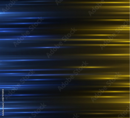 Light yellow blue motion, gold glowing neon lines