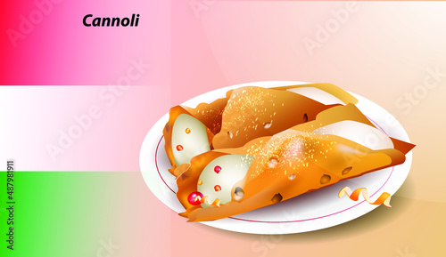Italian dessert cannoli