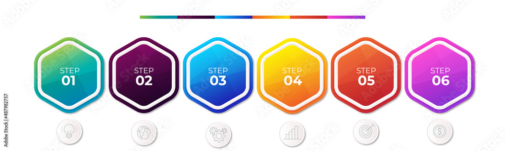 Line step infographic. 6 options workflow diagram, circle timeline number infograph, process steps chart. Linear vector infographics. Process order infographic arrow and steps point illustration Line step infographic. 6 options workflow diagram, circle timeline number infograph, process steps chart. Linear vector infographics. Process order infographic arrow and steps point illustration