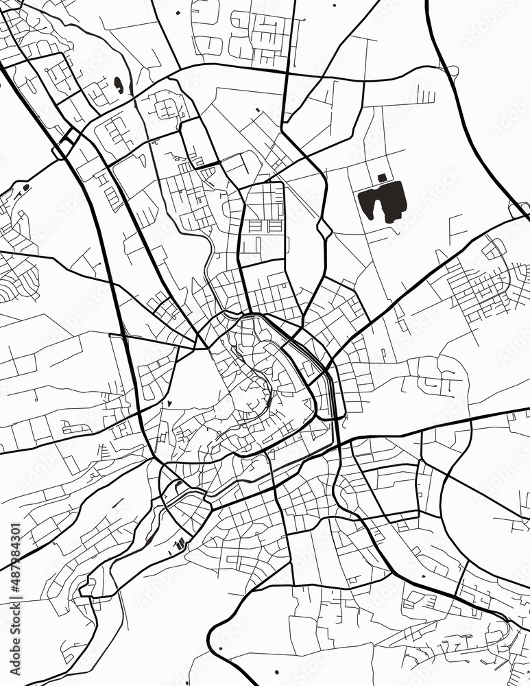 Naklejka premium Erfurt City Map