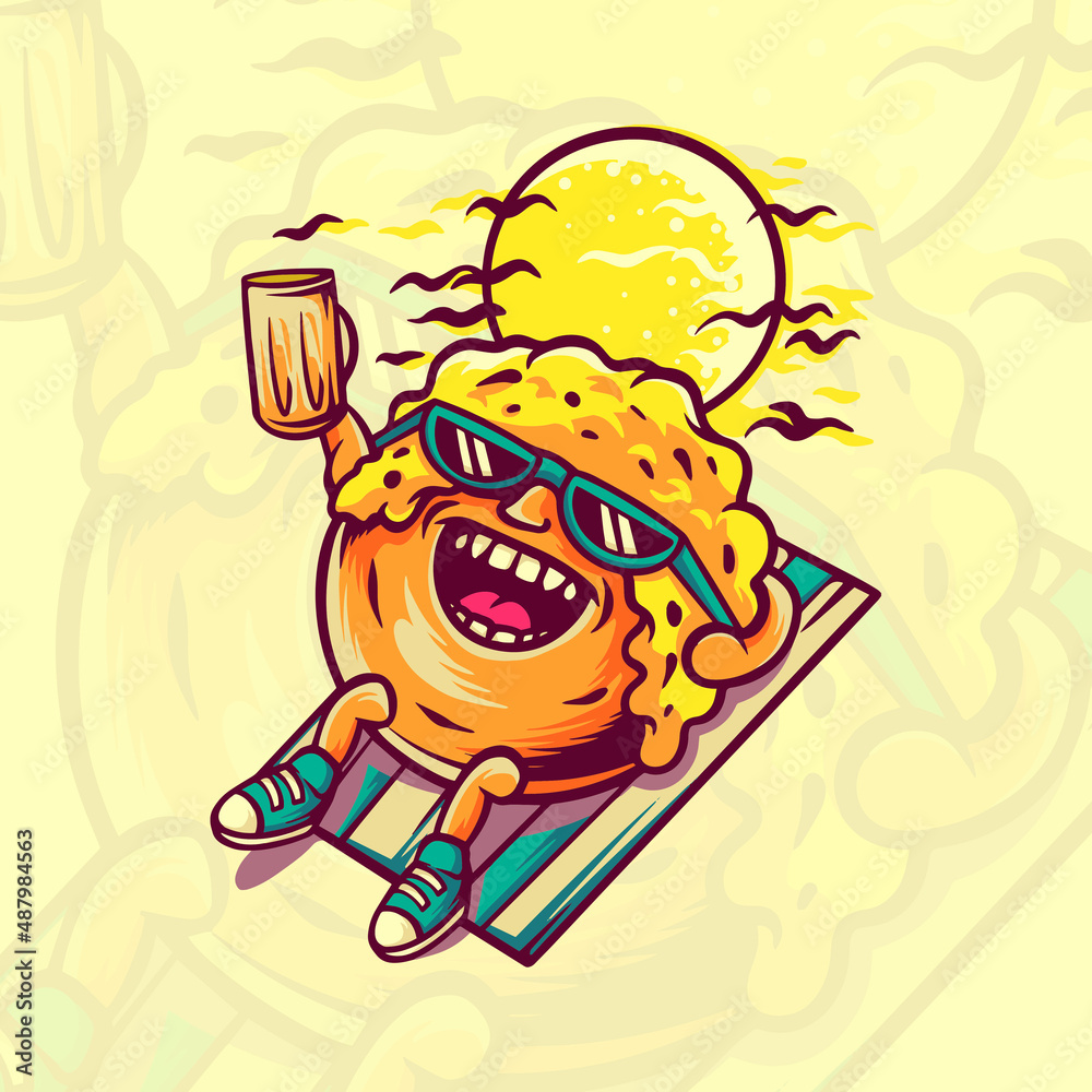 Obraz premium Donuts in Summer Vacation