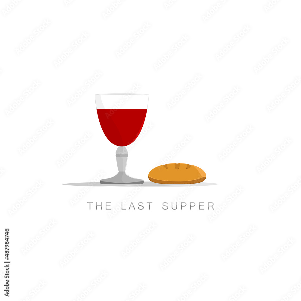 Bread and wine are a symbol of Christianity, the Last Supper. Stock ...