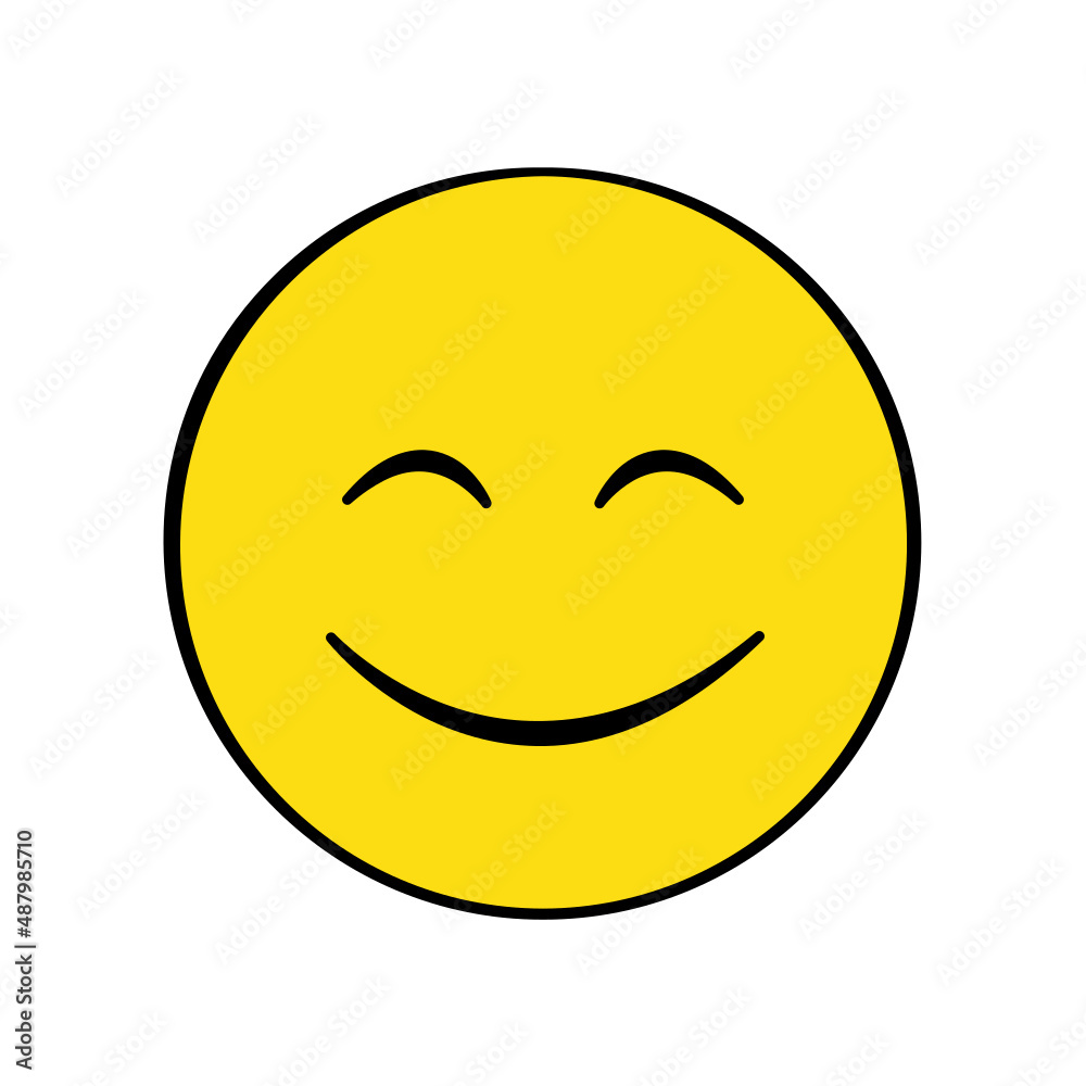 Smiling face emoji. Isolated. Vector. Cartoon Smiling face emoji. Isolated. Vector. Cartoon