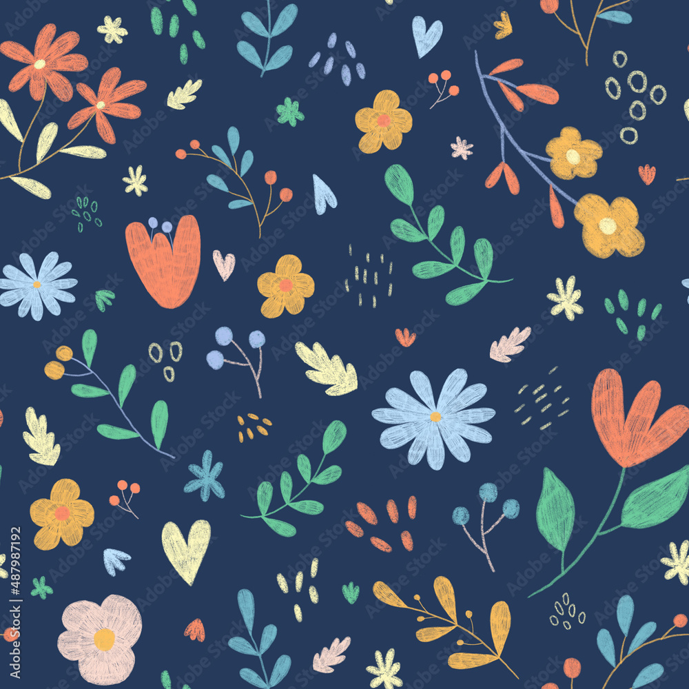 Motif fleuri pour textile, papier peint, font, vêtements. Motif à fleurs Motif fleuri pour textile, papier peint, font, vêtements. Motif à fleurs