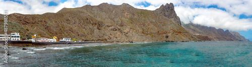 Panoramic view of the Taganana coast in Tenerife, Canary Islands.