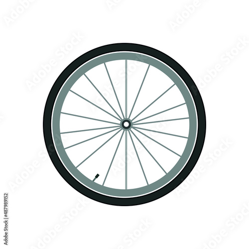 bicycle wheel isolated on white