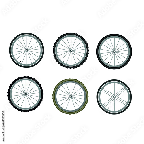 bicycle wheel isolated on white