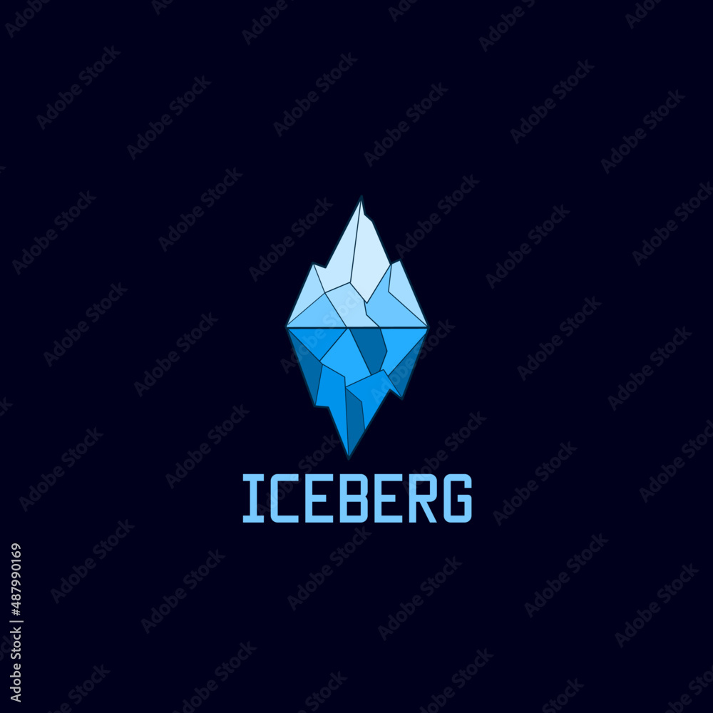 Illustration vector template logo iceberg Illustration vector template logo iceberg