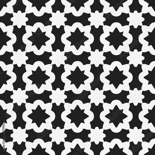 Vector repeated shapes pattern. Seamless white shapes wallpaper pattern.