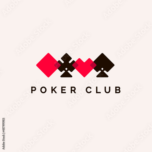 Vector logo design template for poker game.