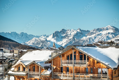 Montgenèvre Provence alpes côte d'azure france en hiver