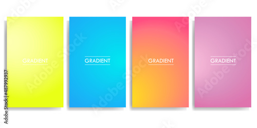Colorful Gradient Background Set For Simple Poster Flyer Backdrop Banner © Ankit