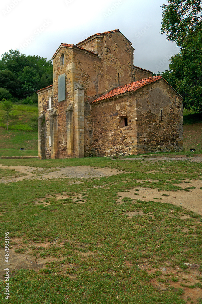 Oviedo (Spain). Romanesque church of San Miguel de Lillo on the outskirts of the city of Oviedo